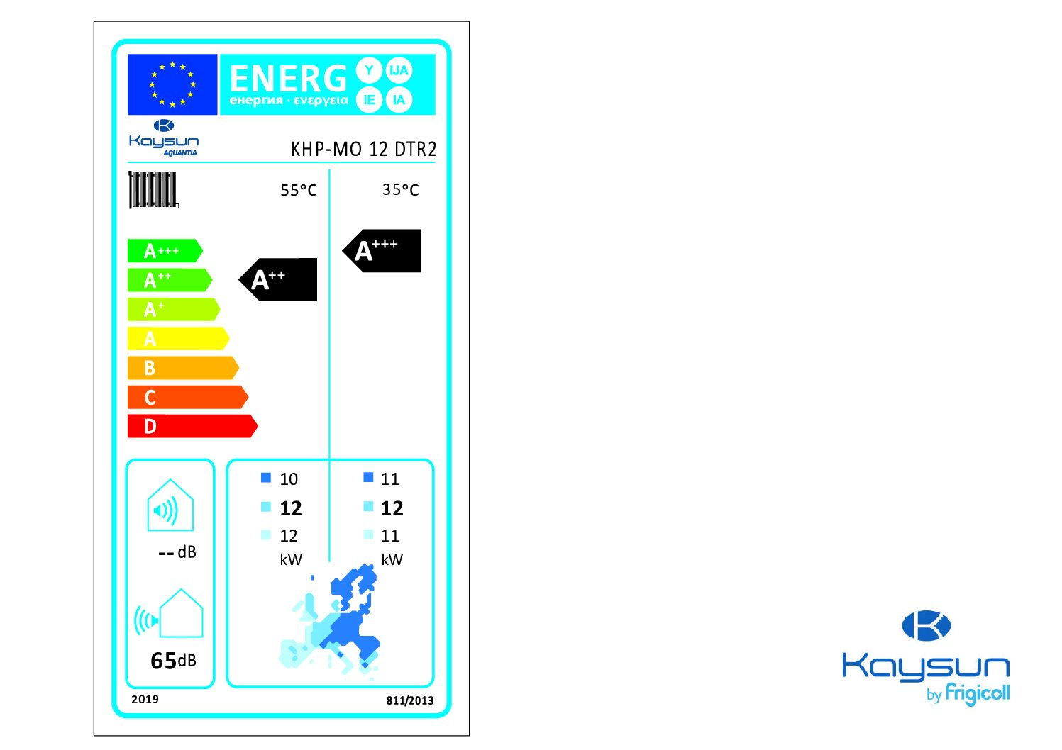 KAYSUN 12kW monoblok  med 9 kW EL-Back up og Wifi SCOP 4,81 - Billede 5