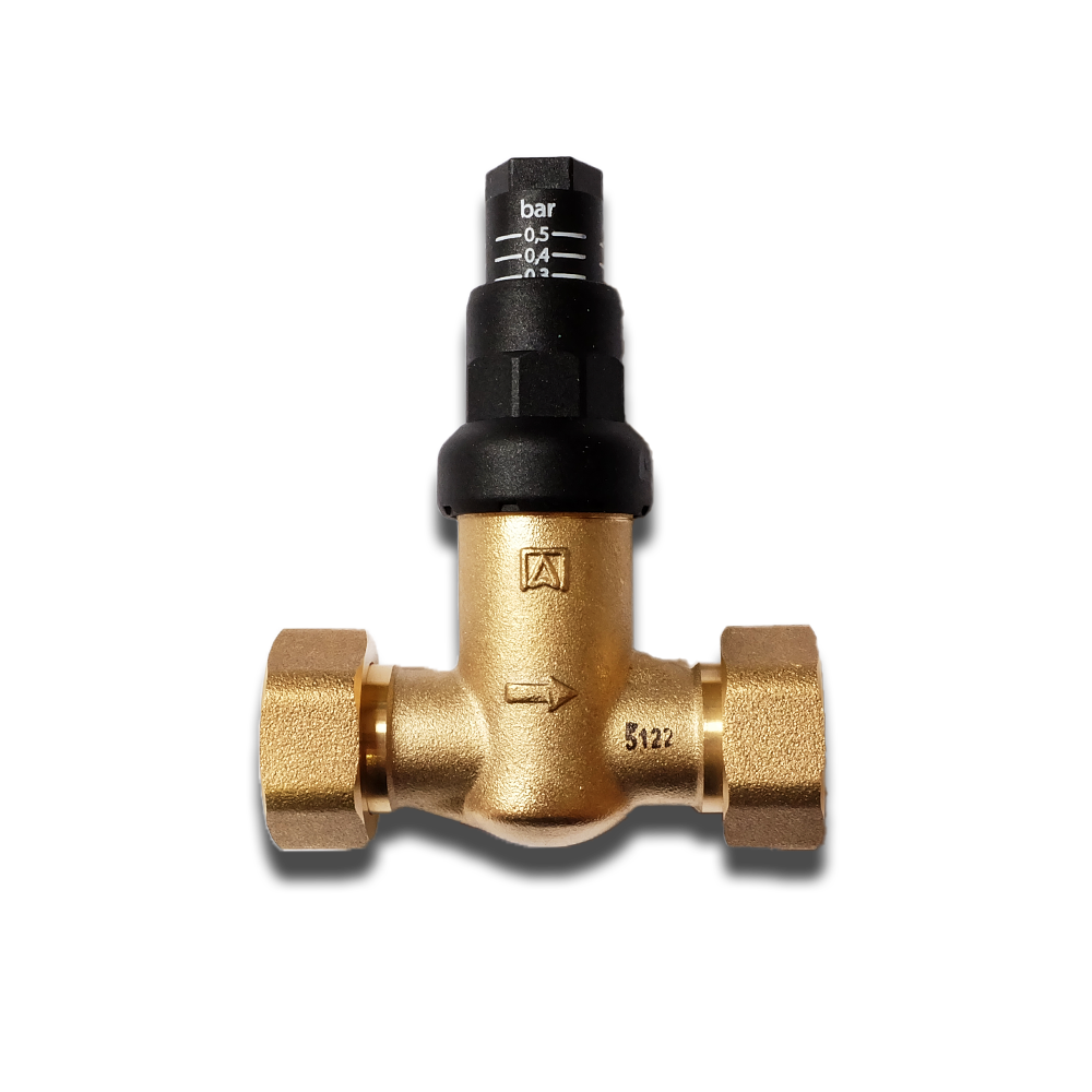 Differenstryks ventil (by-pass ventil) 3/4" lige - Billede 2