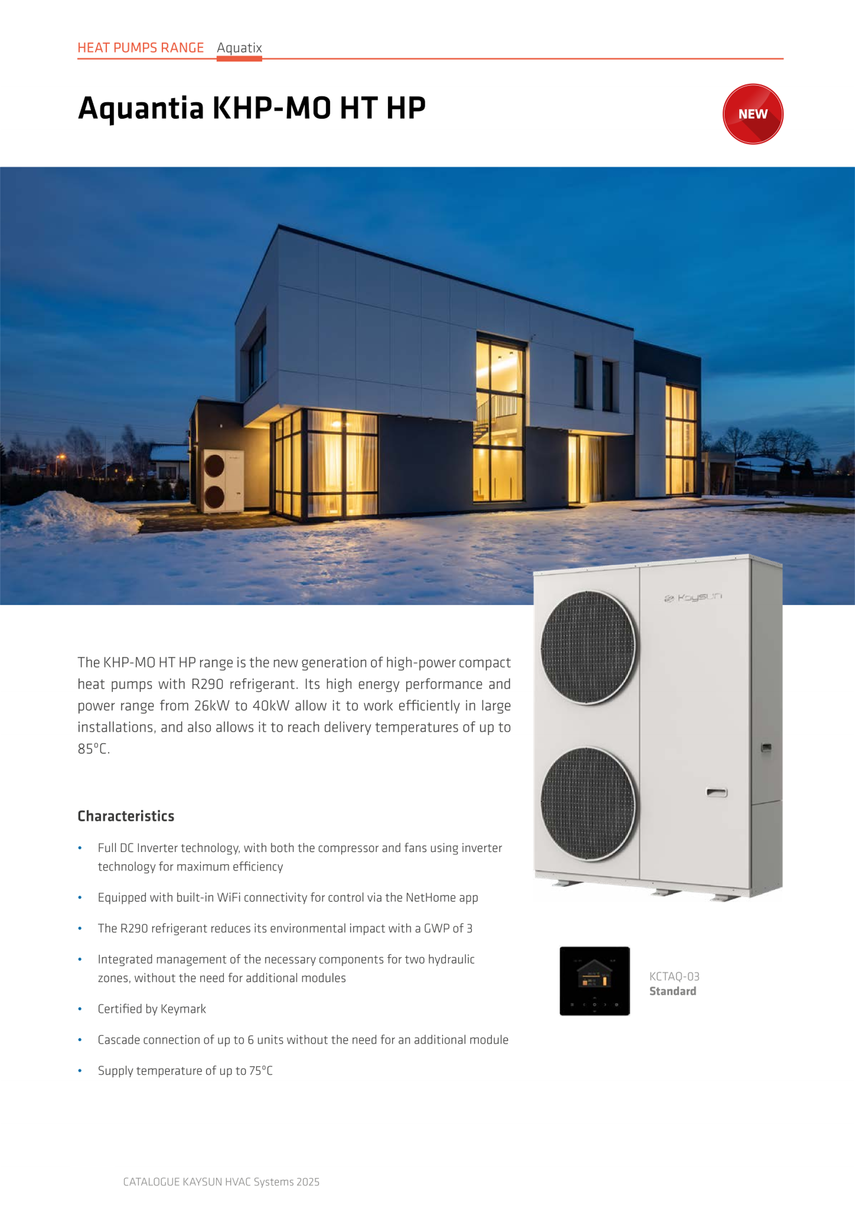 KAYSUN Aquantia HT R290 35KW monoblok - Billede 5